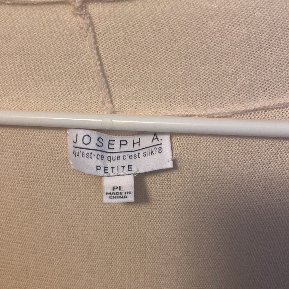 Thin dressy cardigan light pink from Joseph A size PL. perfect for spring. - Picture 2 of 4